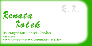 renata kolek business card