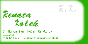 renata kolek business card